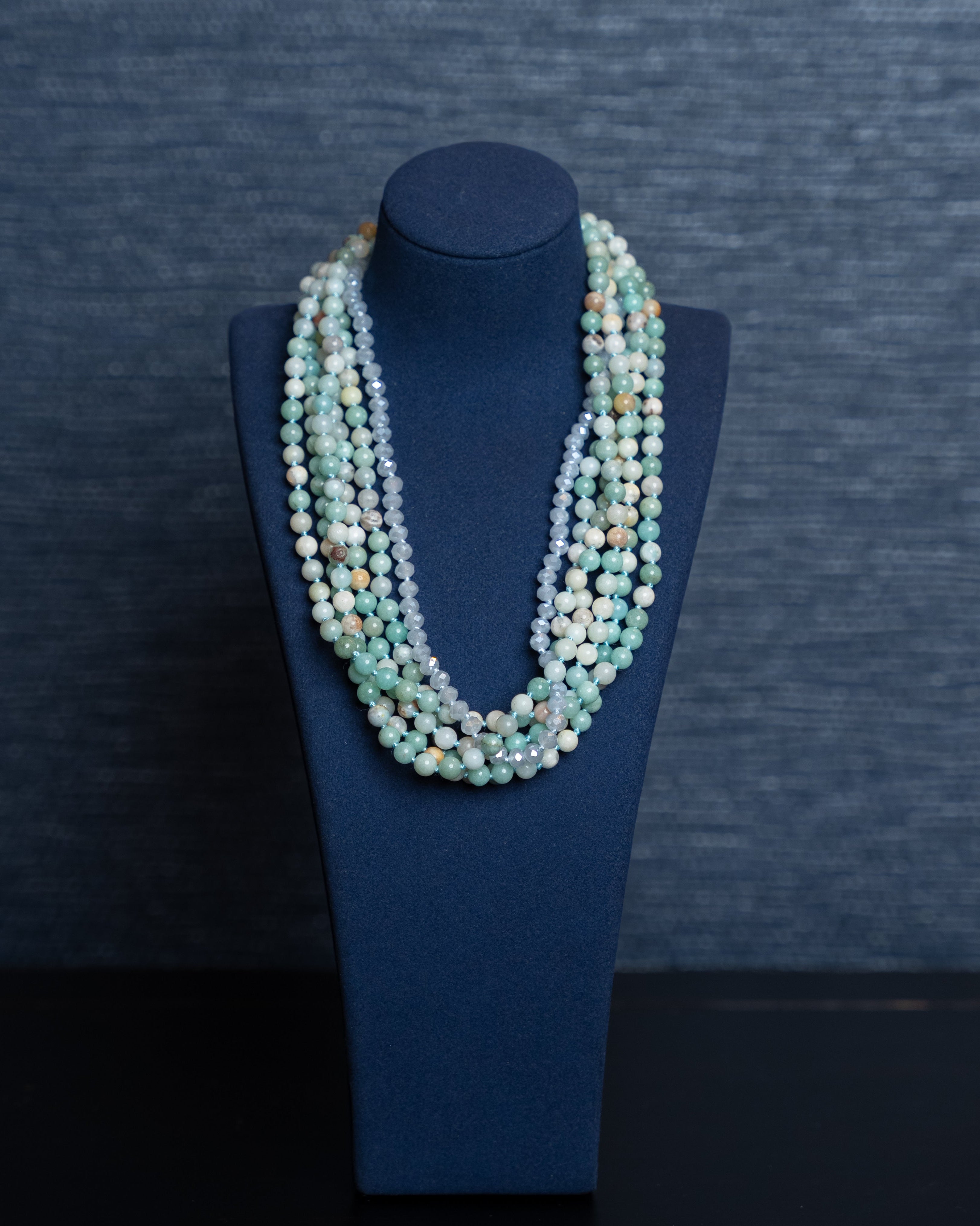 Seafoam Cascade Amazonite Necklace