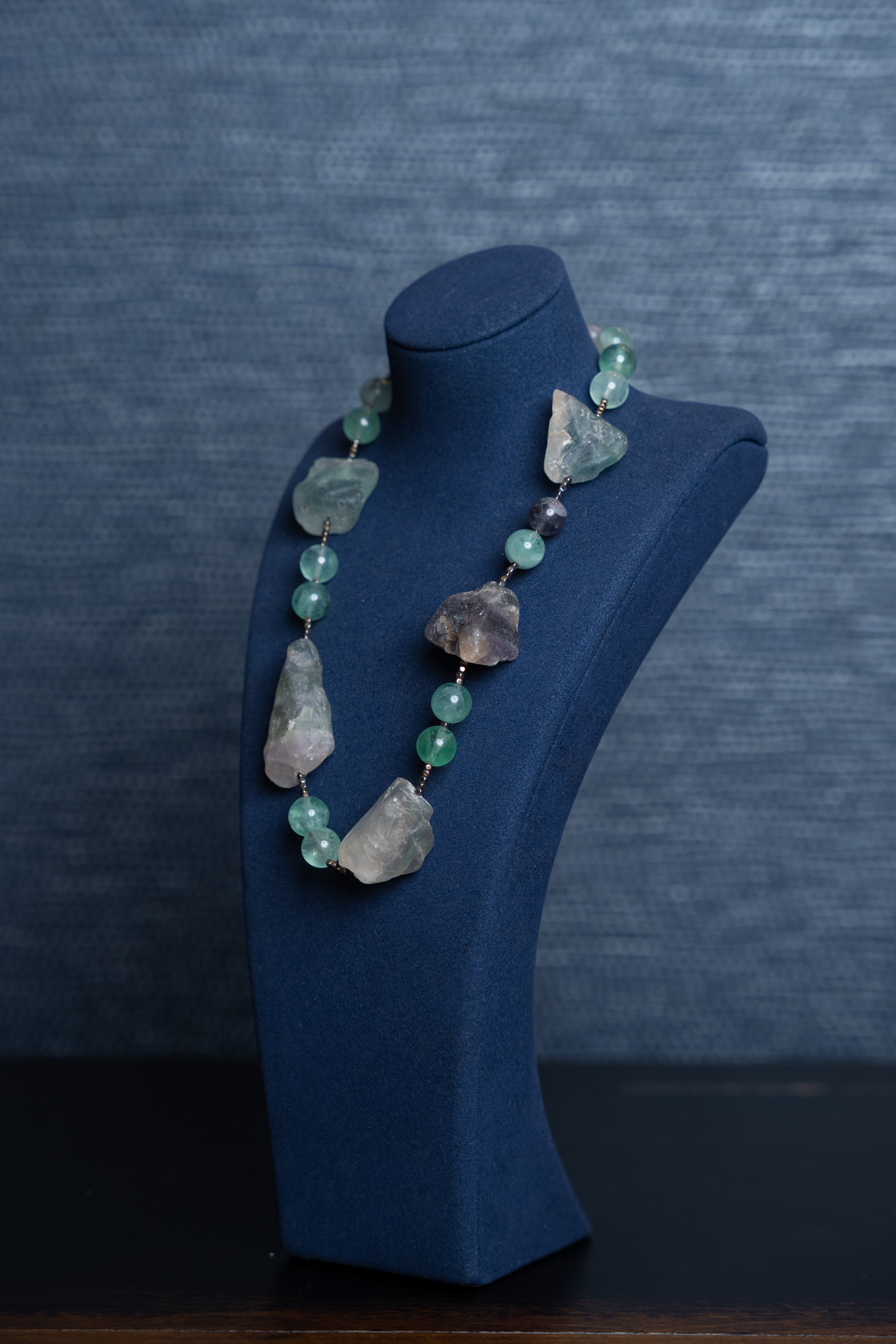 Celadon Raw Stone Necklace