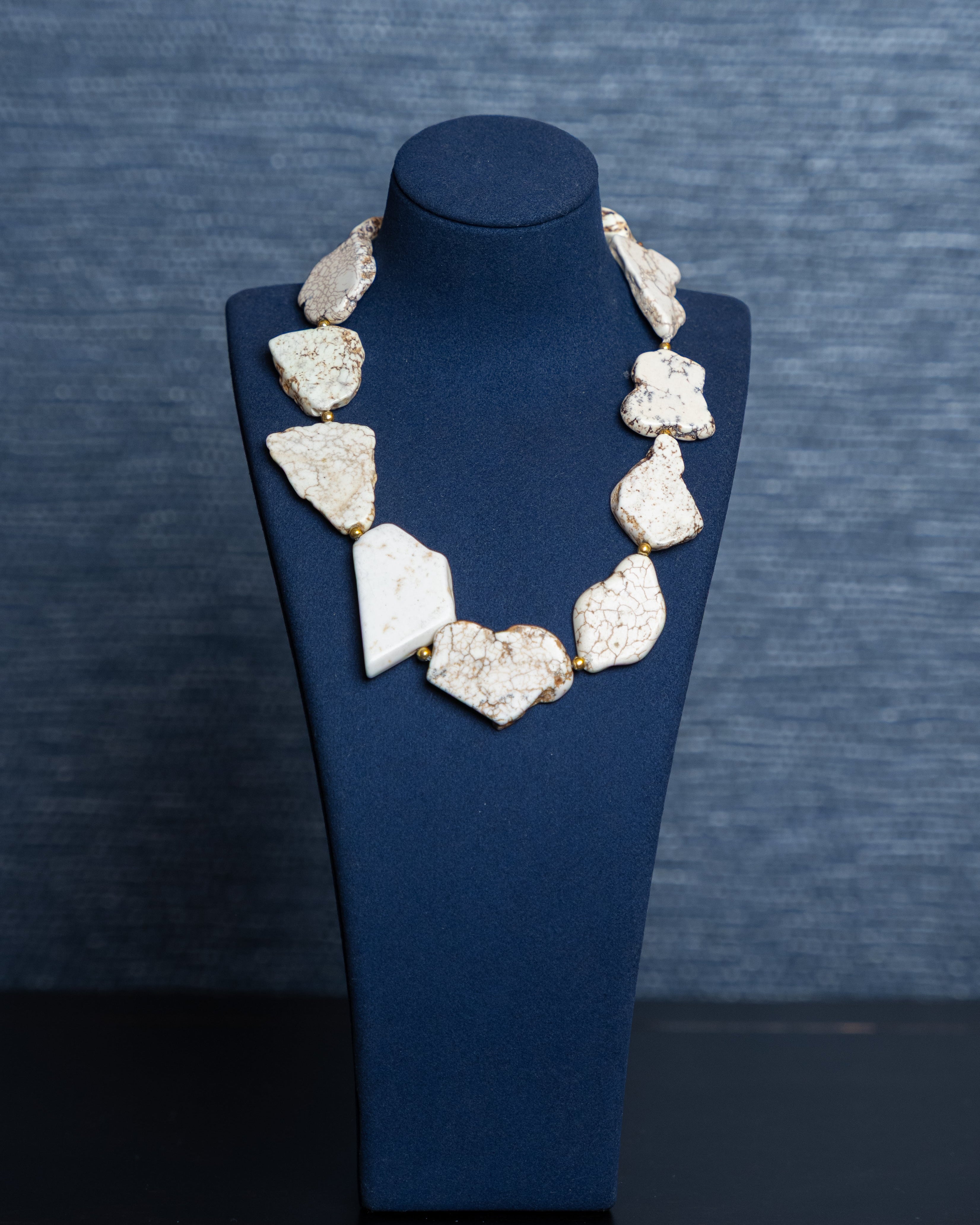 Sandstone Howlite Turquoise Luxe Necklace