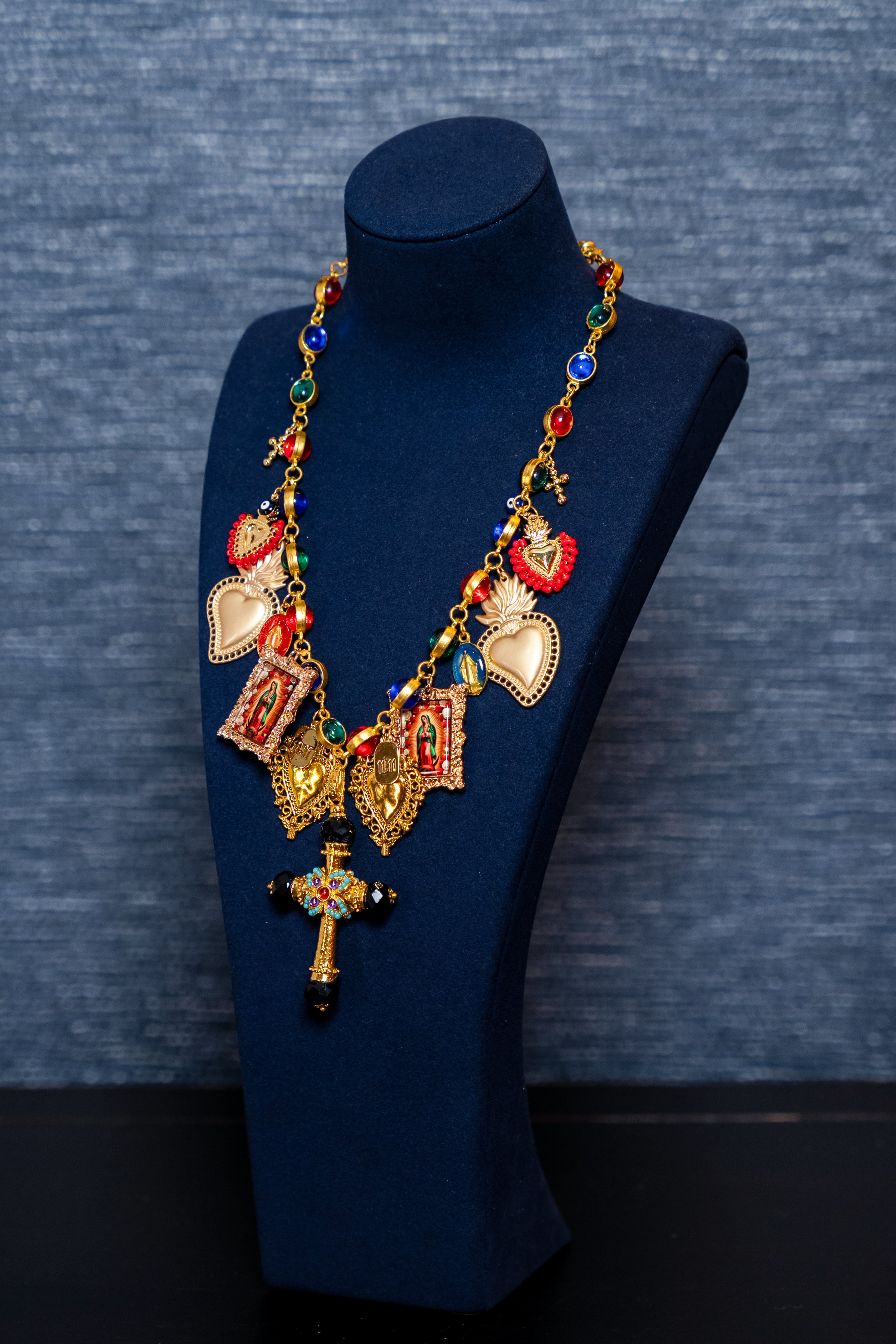 Guadalupe & Sacred Heart Devotional Necklace