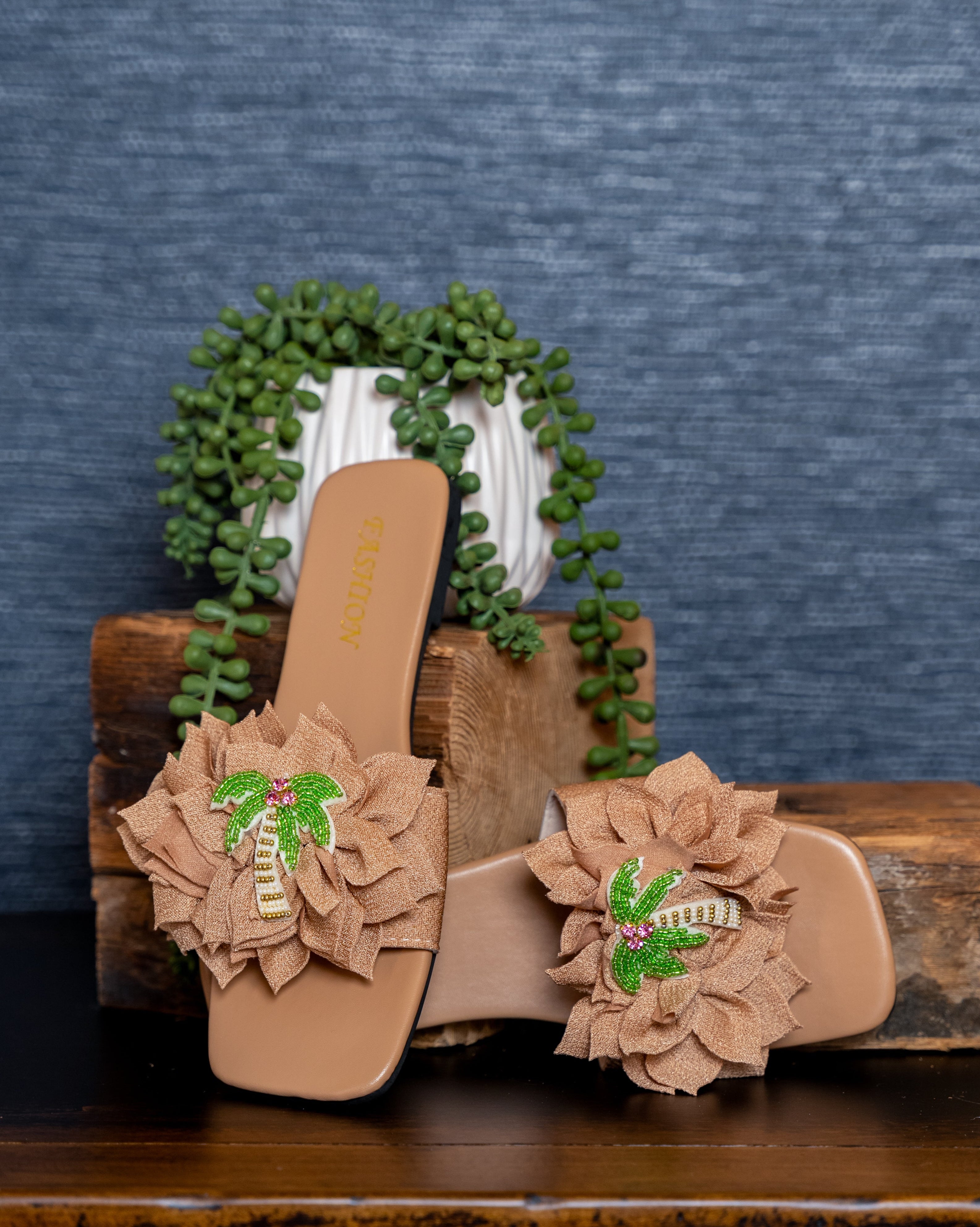 Taupe Palm Tree Slides