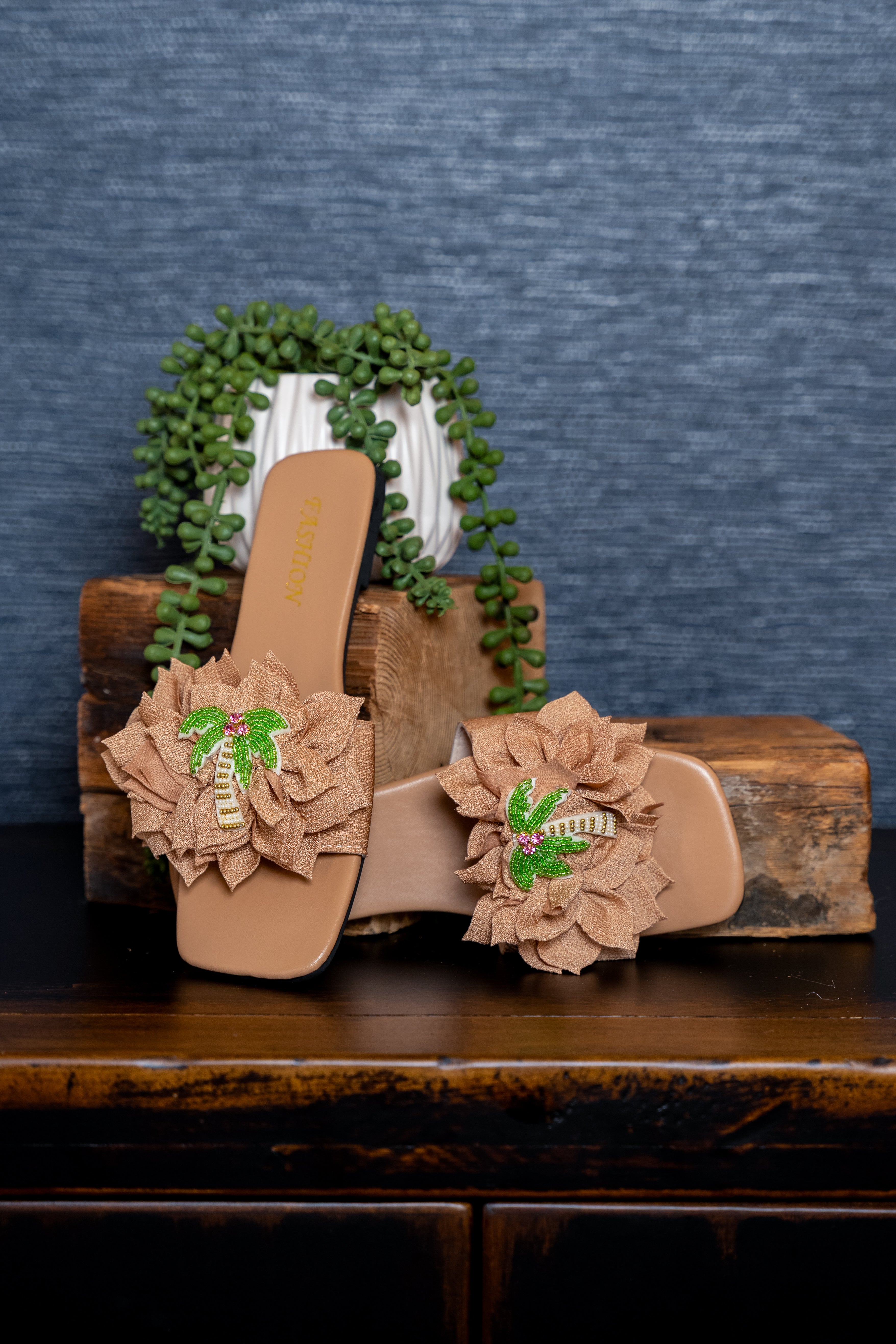 Taupe Palm Tree Slides