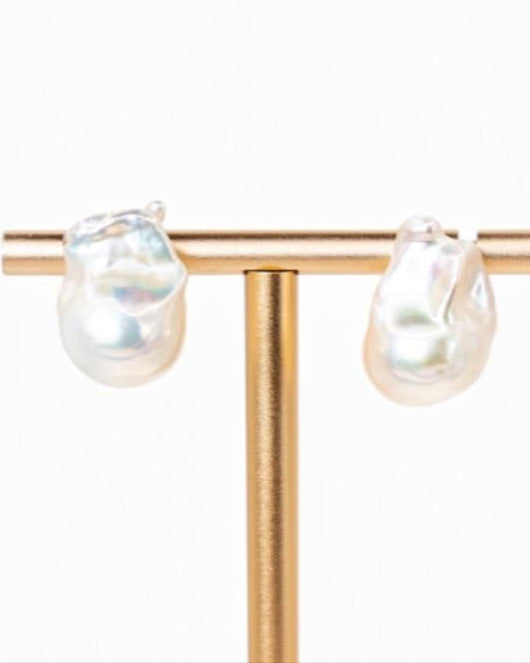 Irregular Baroque Pearl Studs
