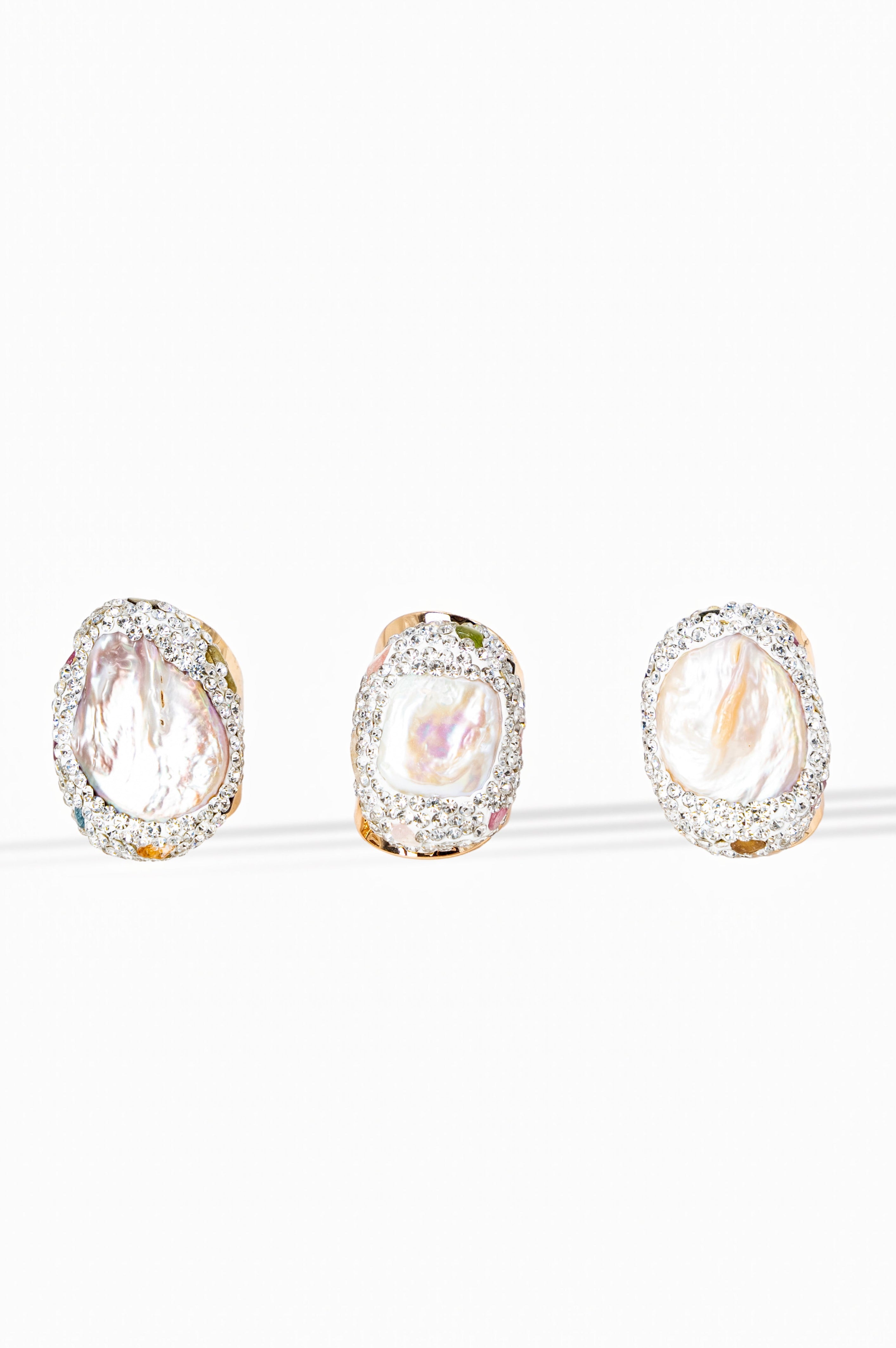 Baroque Adjustable  Pearl Ring