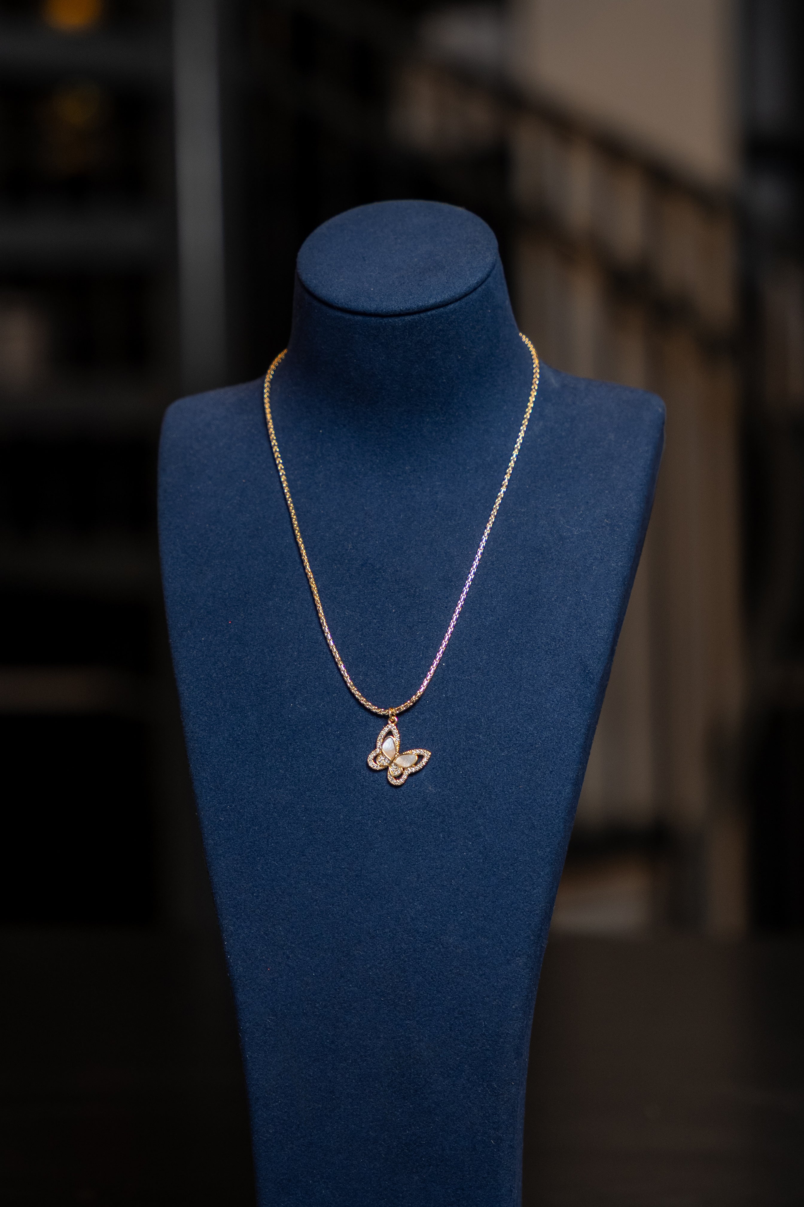 Delicate Butterfly Pendant Necklace