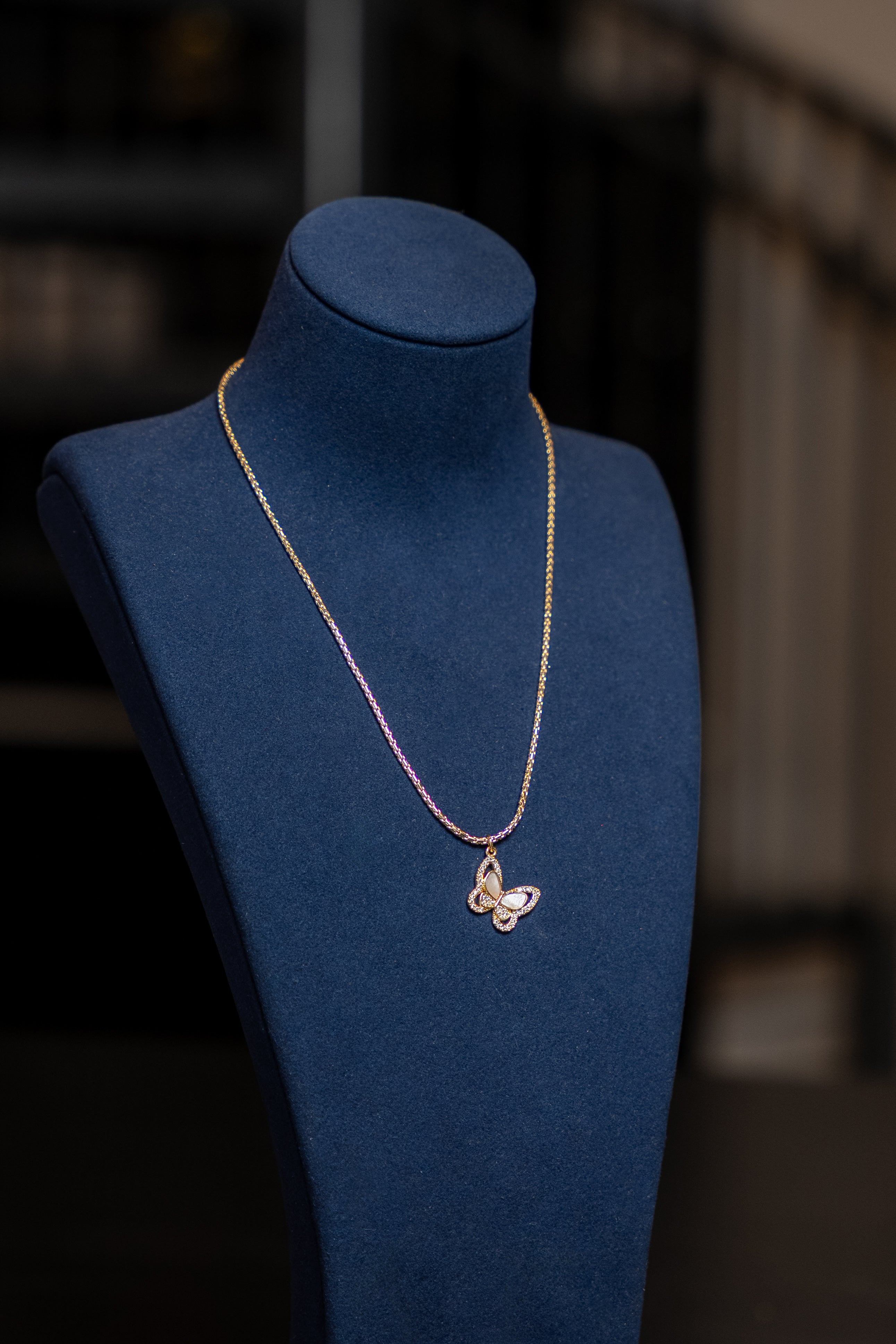 Delicate Butterfly Pendant Necklace