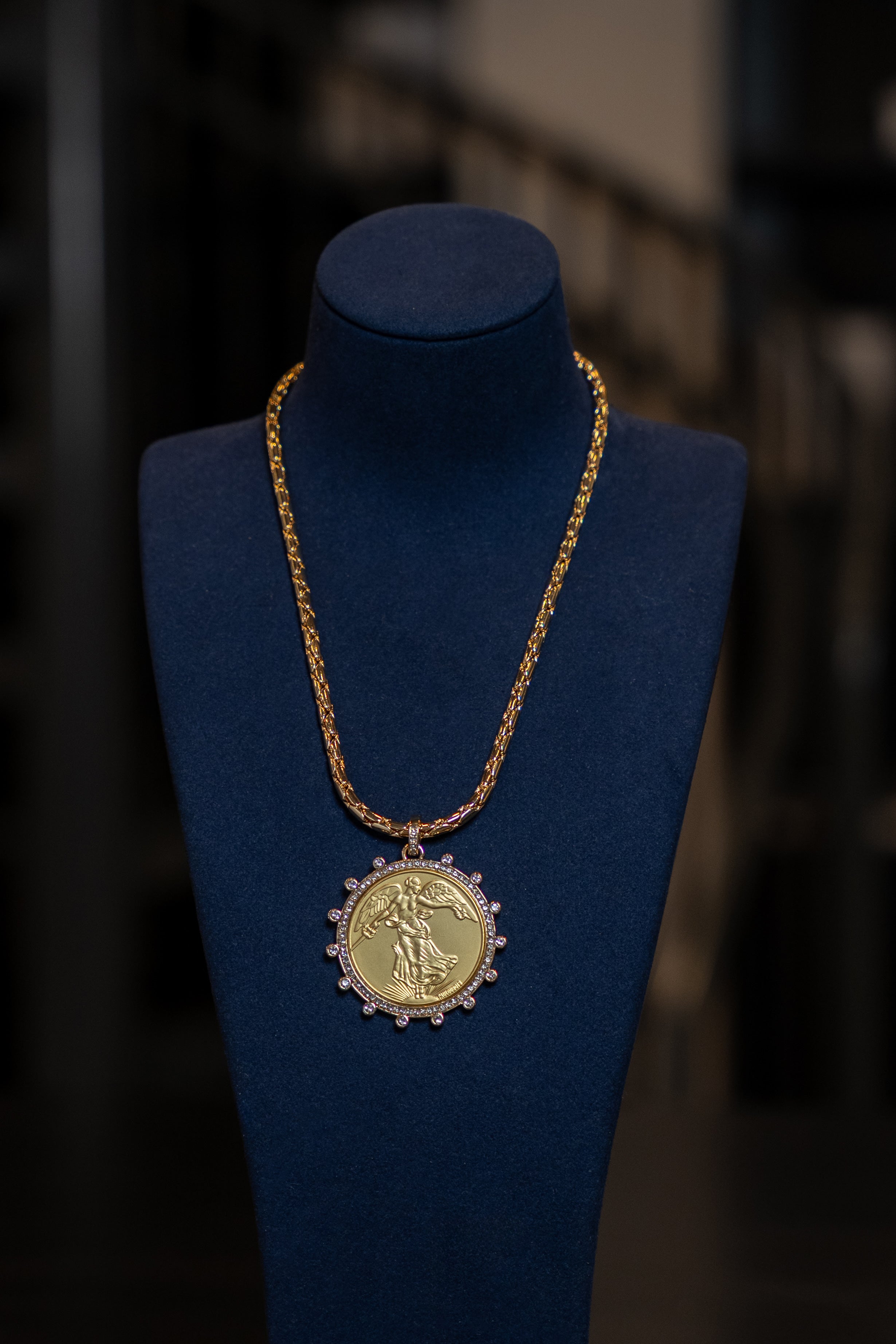 St. Michael Archangel Coin Collar Necklace