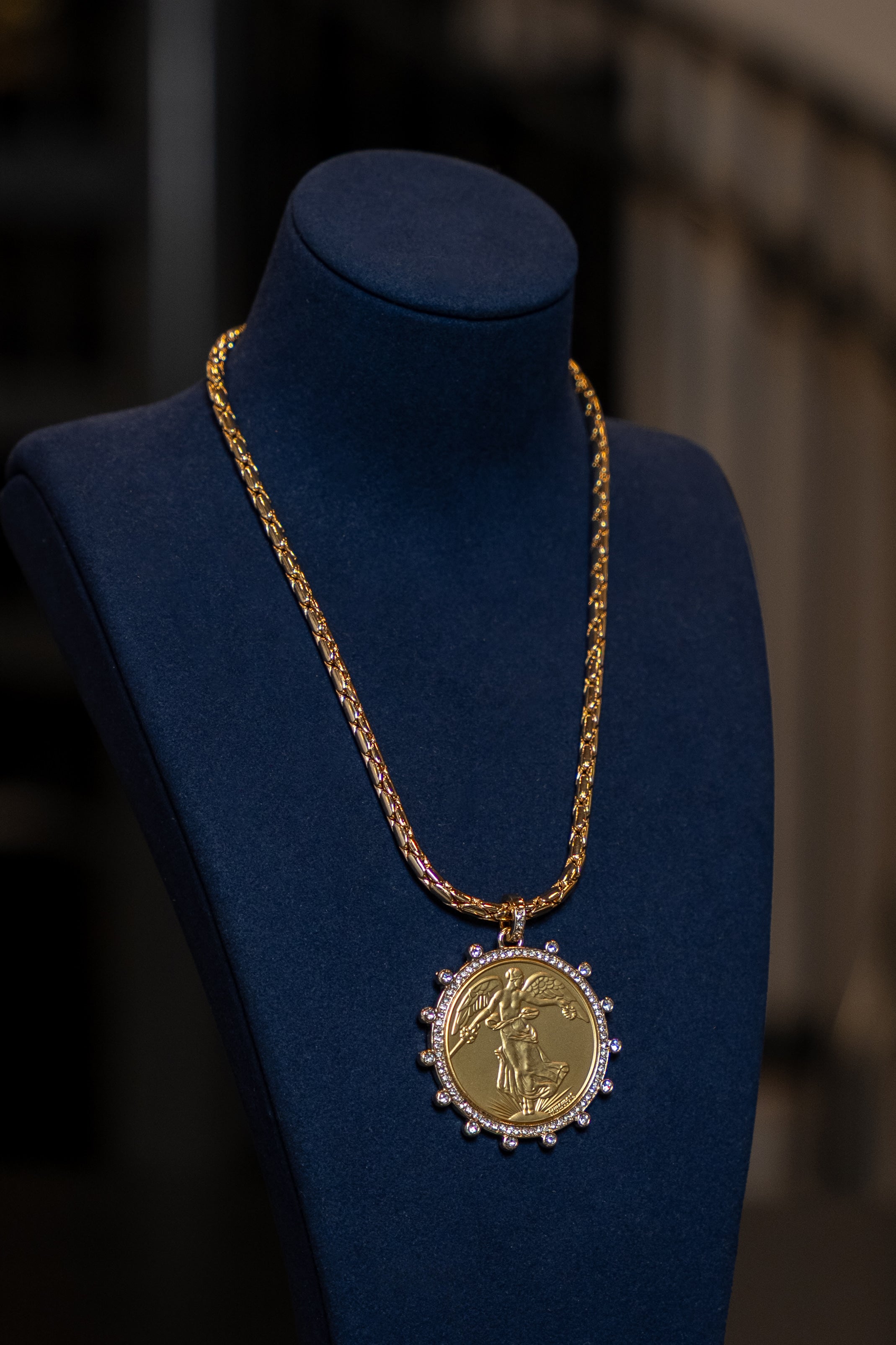 St. Michael Archangel Coin Collar Necklace