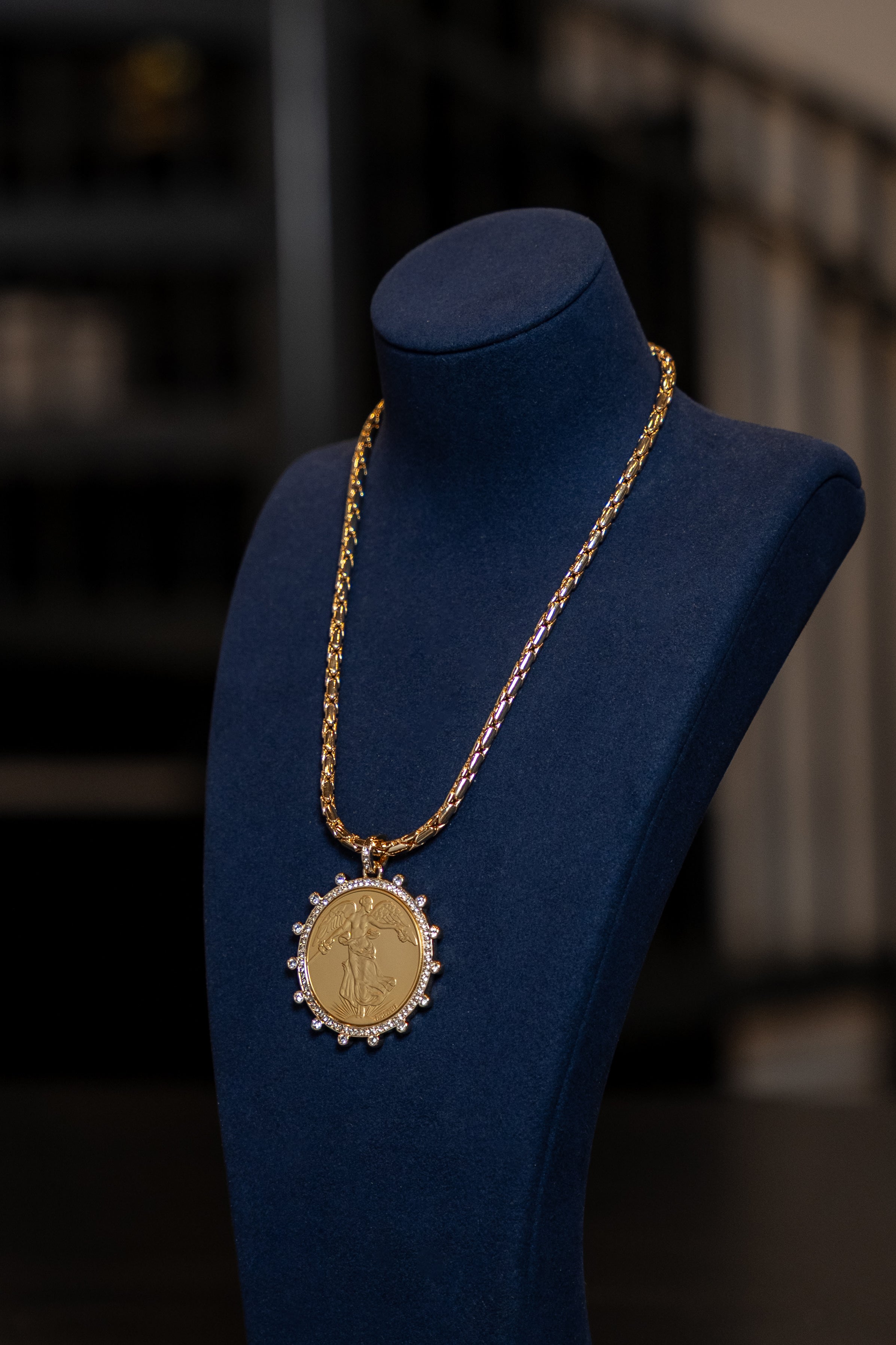 St. Michael Archangel Coin Collar Necklace