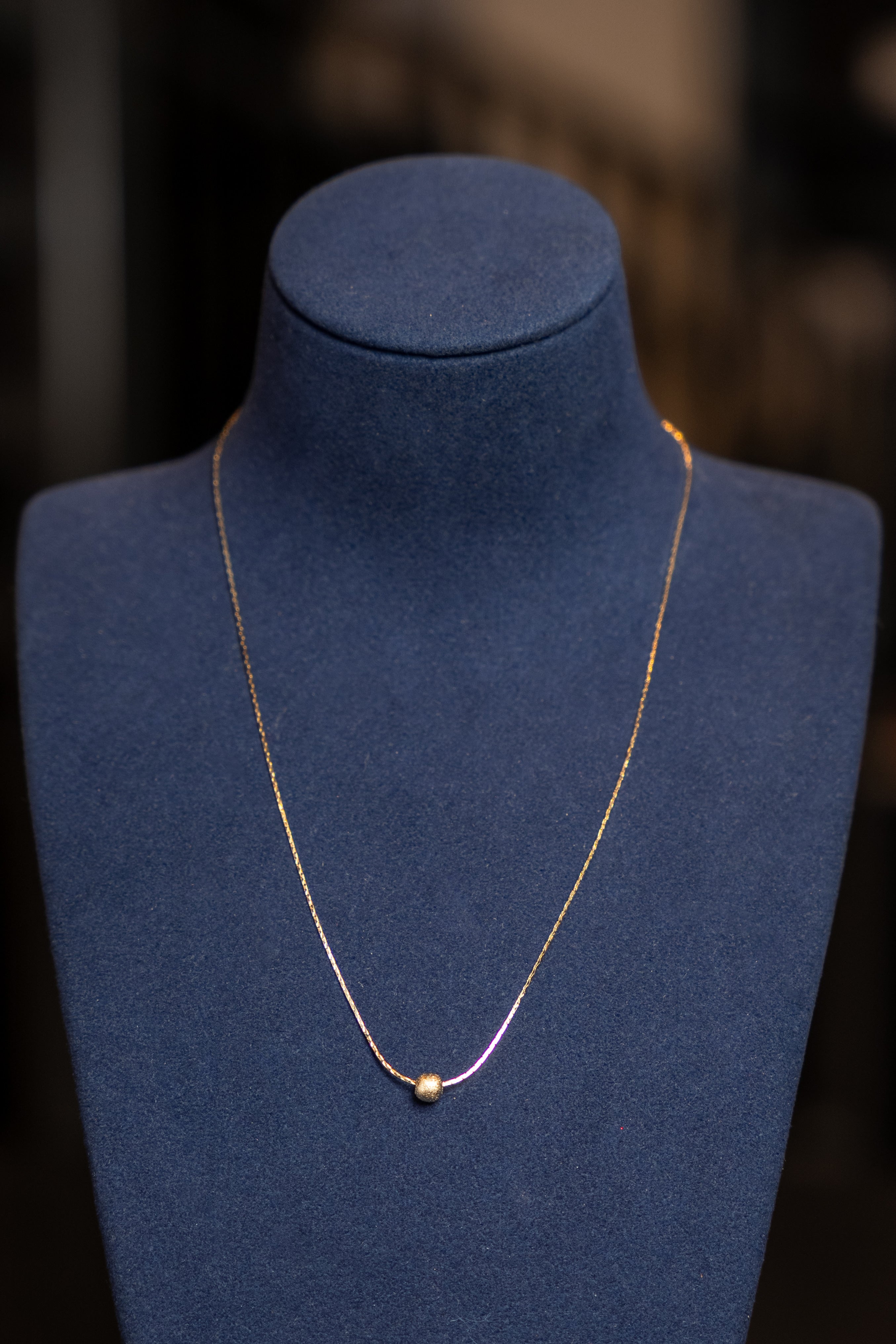 Minimal Gold Bead Necklace