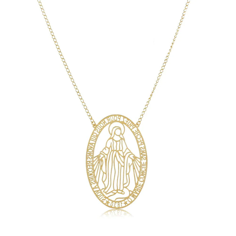 Virgen Medallion Necklace