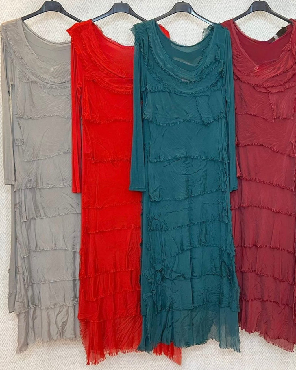Ethereal Tiered Silk Dress