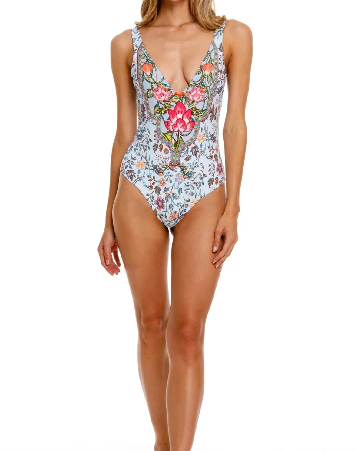 Lotus Bloom Deep-V One-Piece