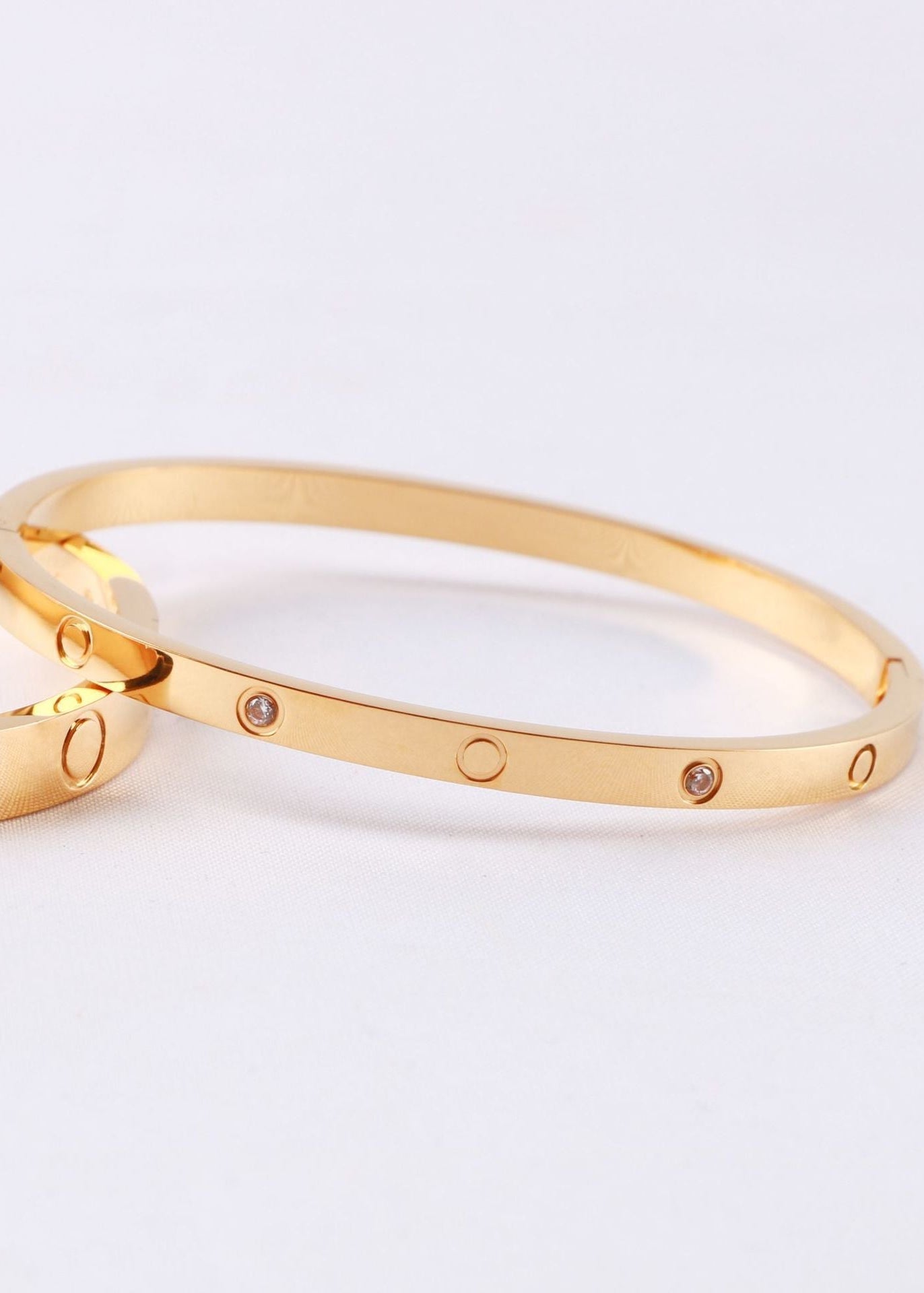 Elsie Signature Bangle Bracelet- Thin with CZ's