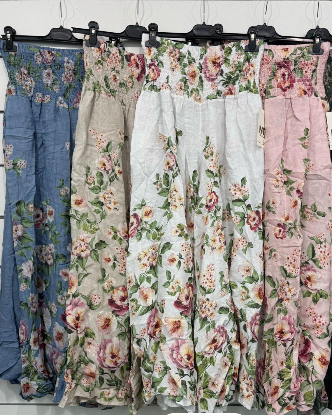 Linen Flower Pants