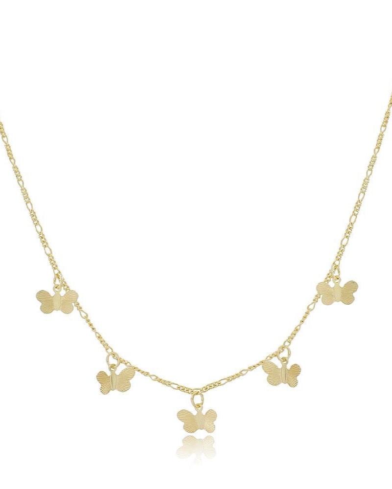 Five Butterflies in Flight Necklace