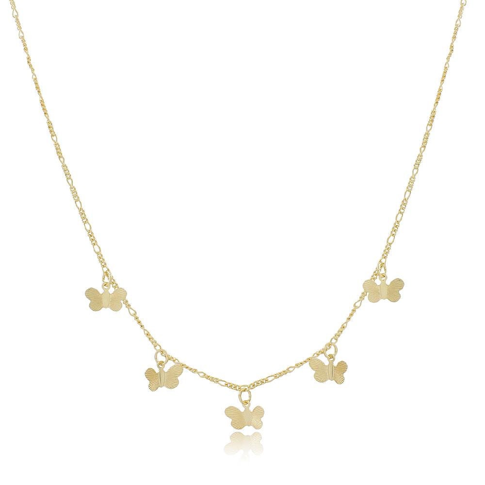 Butterfly necklace, 18inches long, 18K Gold Fill