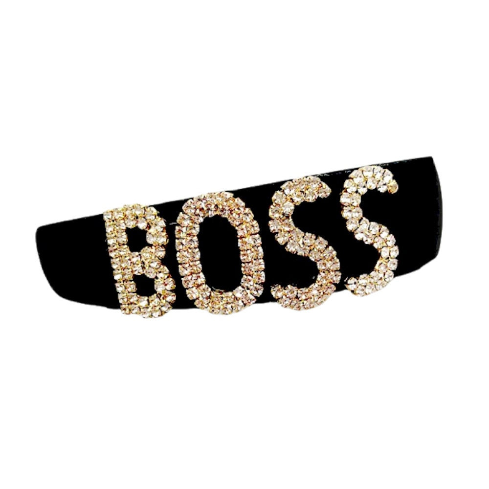 Boss RHINESTONE Black Headband