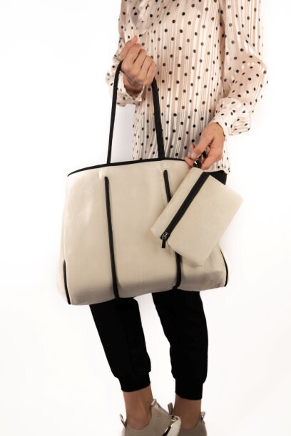 Cafe Latte Neoprene Tote Bag