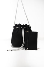 Load image into Gallery viewer, Black Bucket  bag tote
