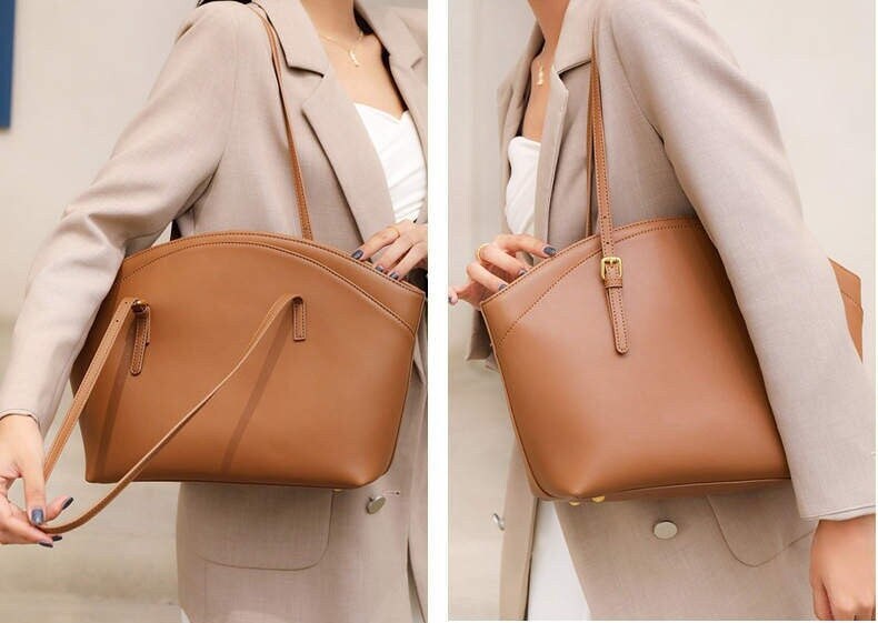 High Quality Genuine Leather Bag I Camel