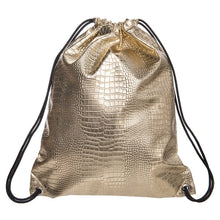 Load image into Gallery viewer, VEGAN Leather Gold Backpack
