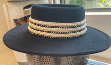 Load image into Gallery viewer, Bolero Black Hat with pearls
