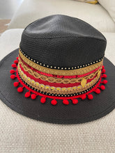 Load image into Gallery viewer, Fedora Black/Red Hat
