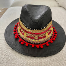 Load image into Gallery viewer, Fedora Black/Red Hat
