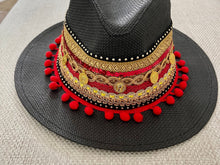 Load image into Gallery viewer, Fedora Black/Red Hat
