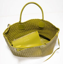 Load image into Gallery viewer, Basil Woven Vegan Leather Bag
