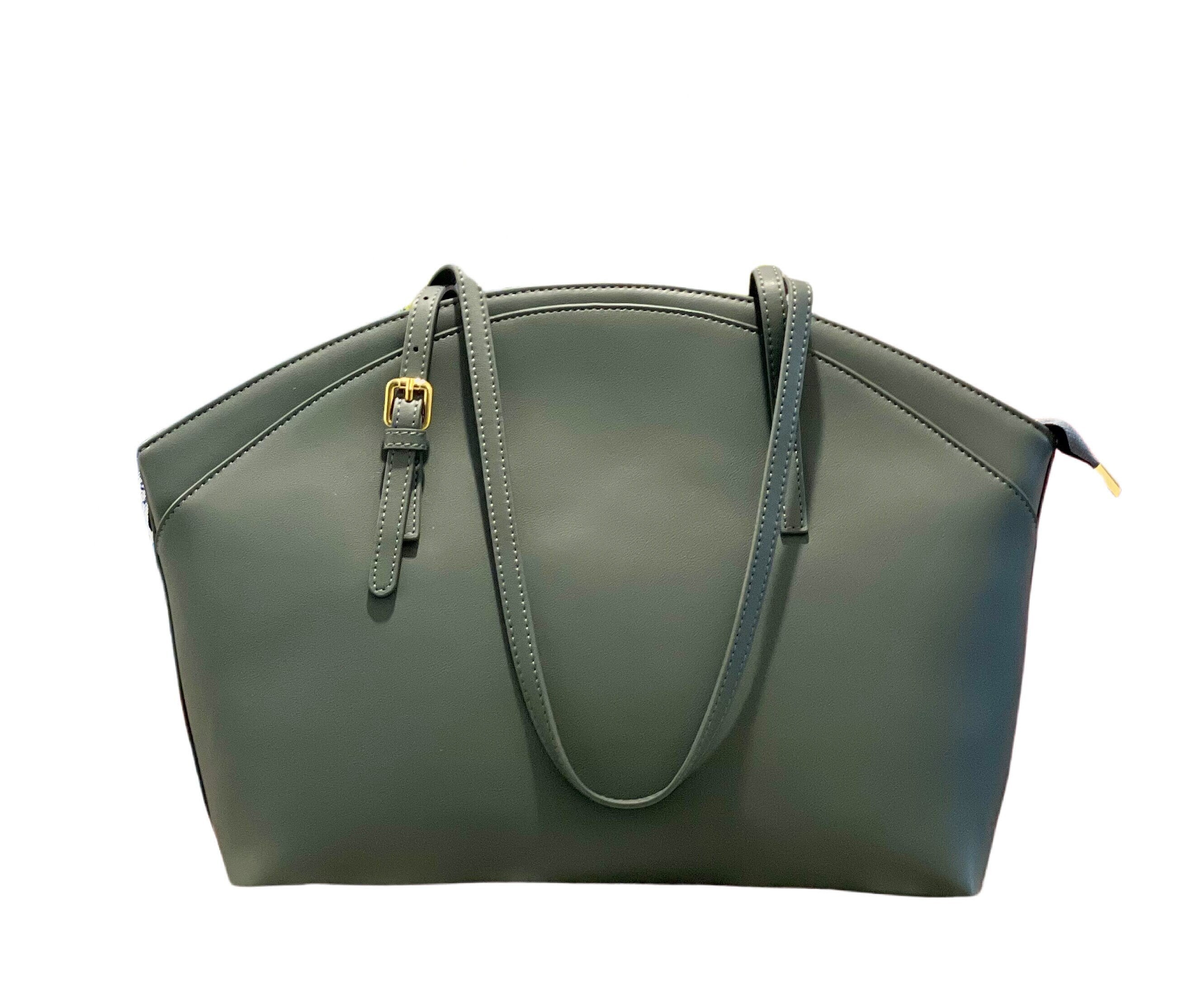 Genuine Leather Bag Dusty Green