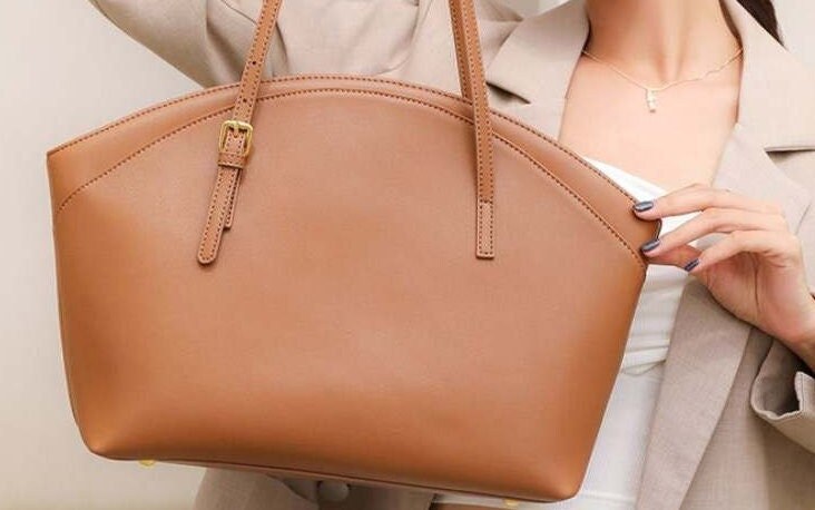 High Quality Genuine Leather Bag I Camel