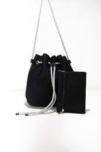 Load image into Gallery viewer, Black Bucket  bag tote
