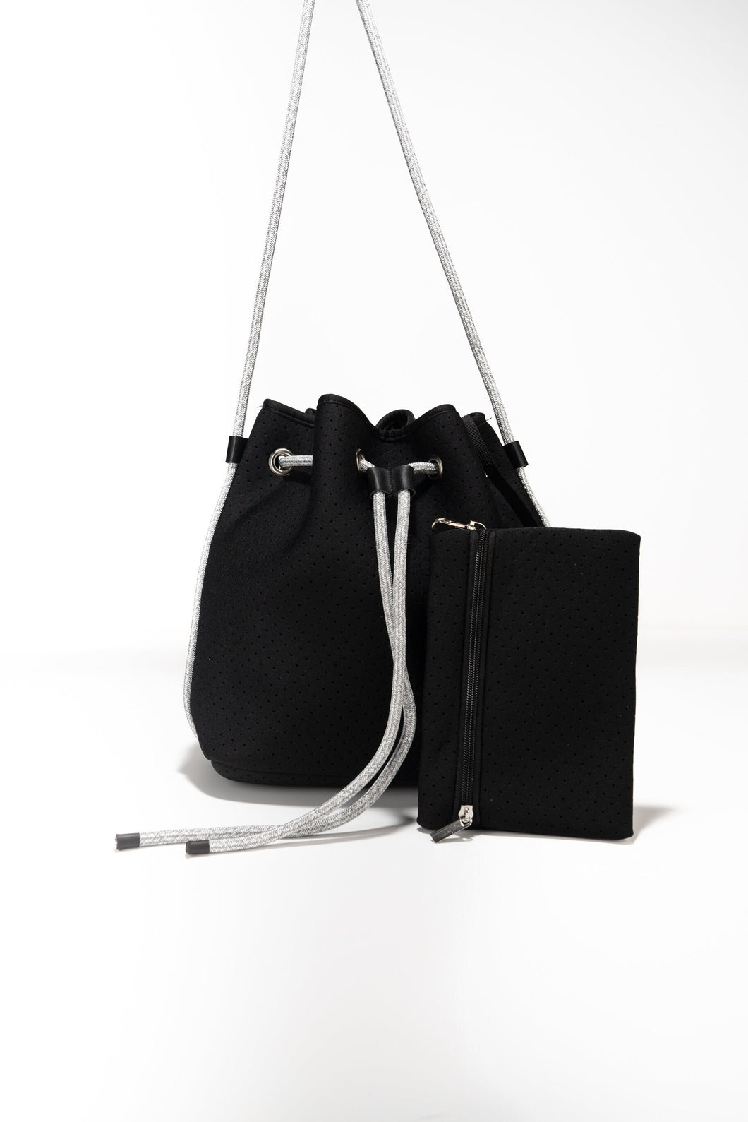 Black Bucket  bag tote