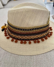 Load image into Gallery viewer, BEIGE STRAW HAT embellished
