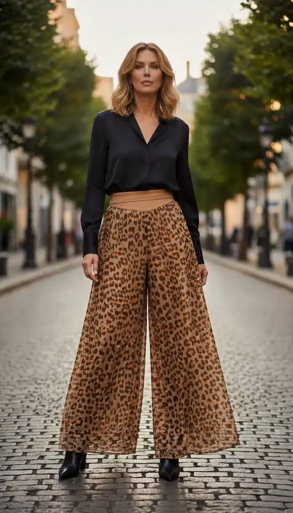 Italian Silk Animal Print - Pants