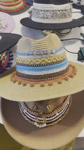 Load and play video in Gallery viewer, BEIGE STRAW HAT embellished
