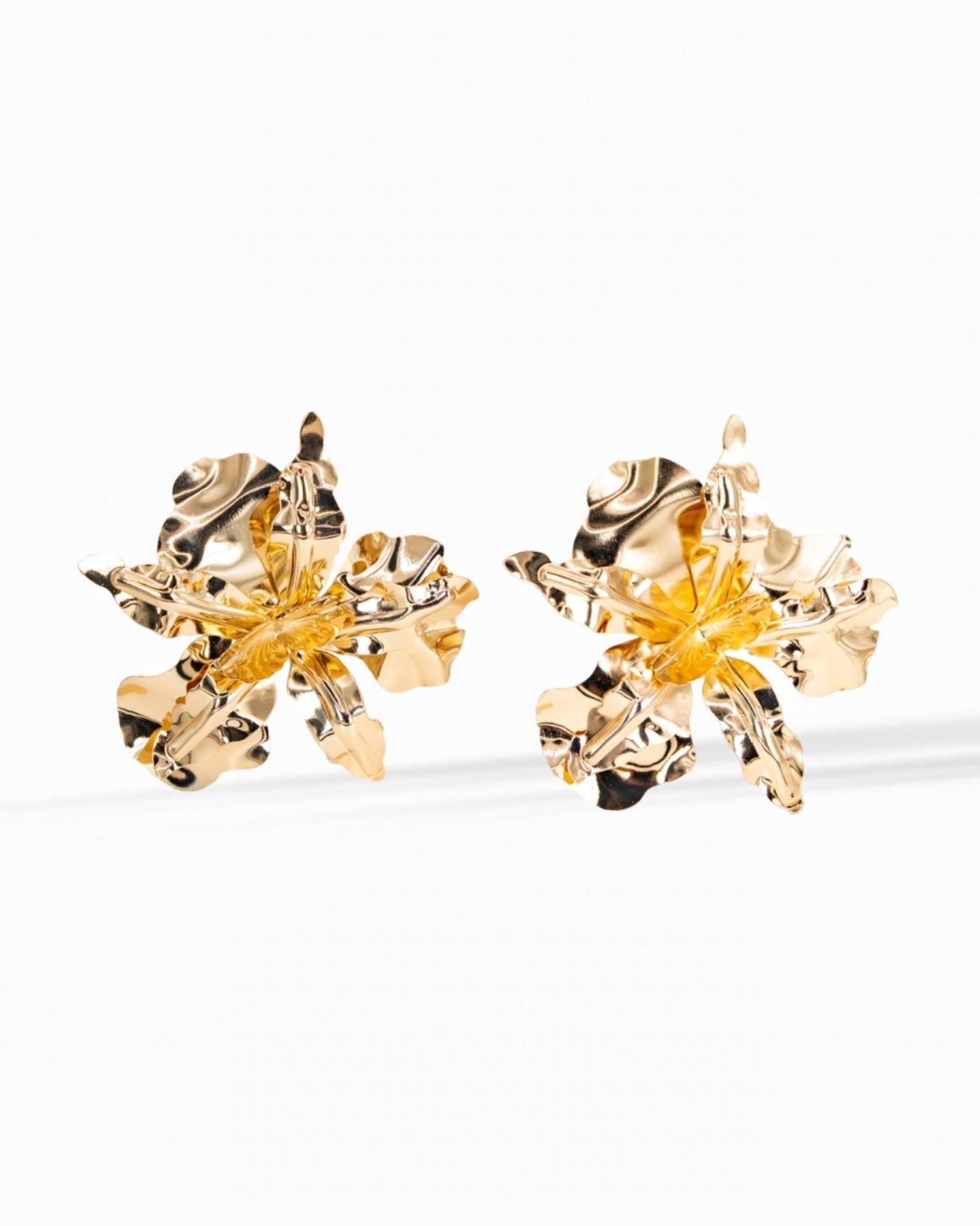 Orchid Petal Gold/Silver Statement Earrings