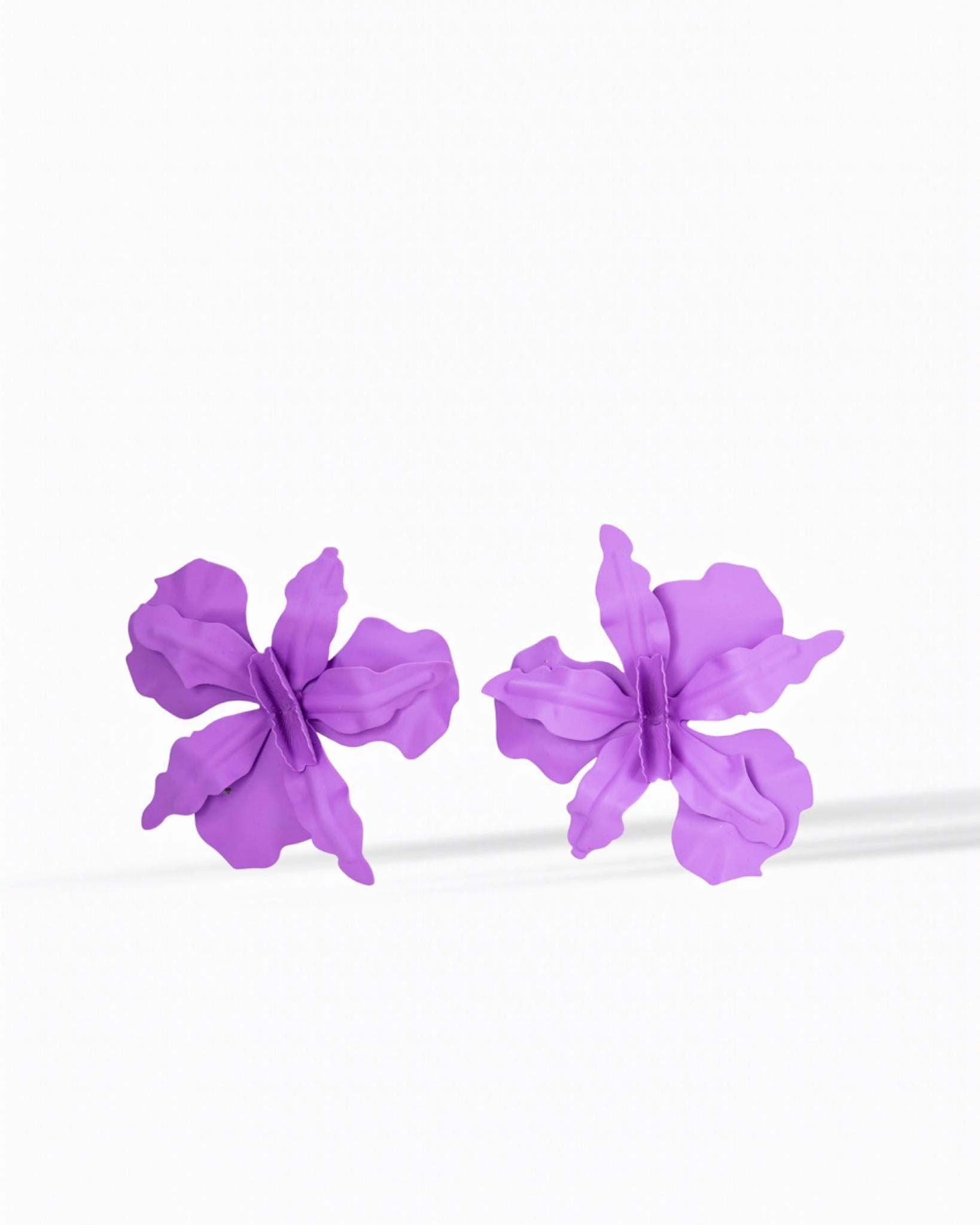 Orchid Petal Statement Earrings