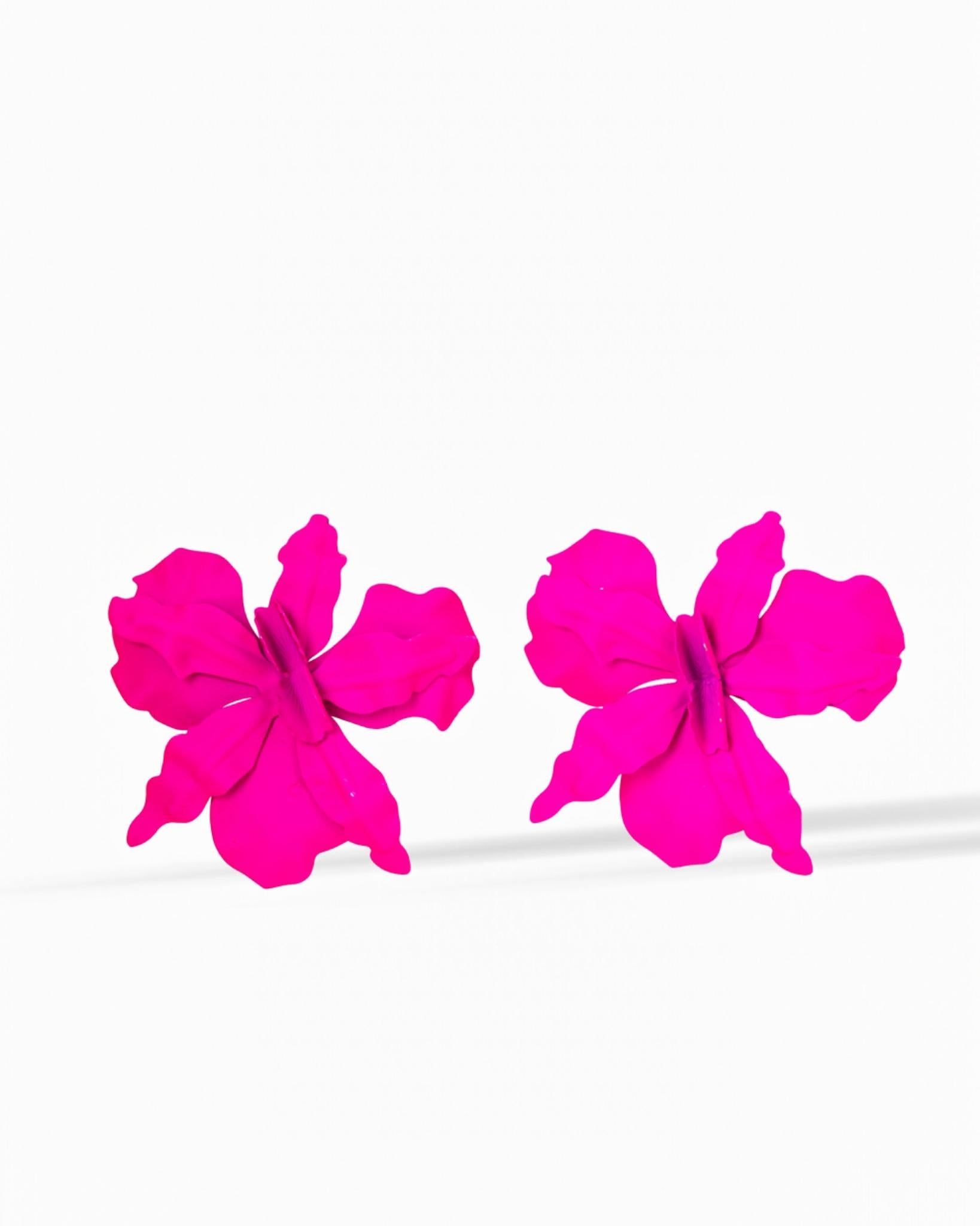 Orchid Petal Statement Earrings
