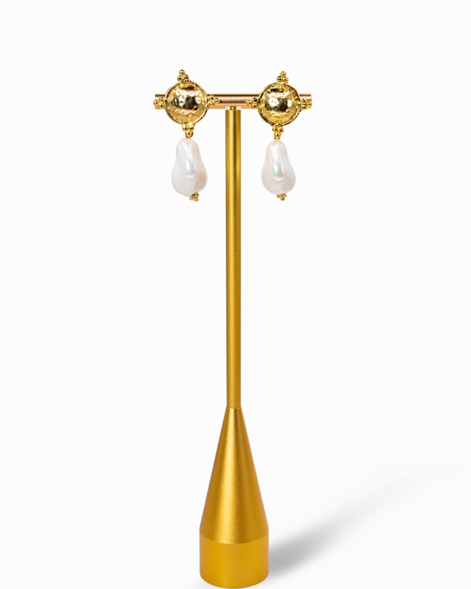 Sculptural Baroque Pearl Drops