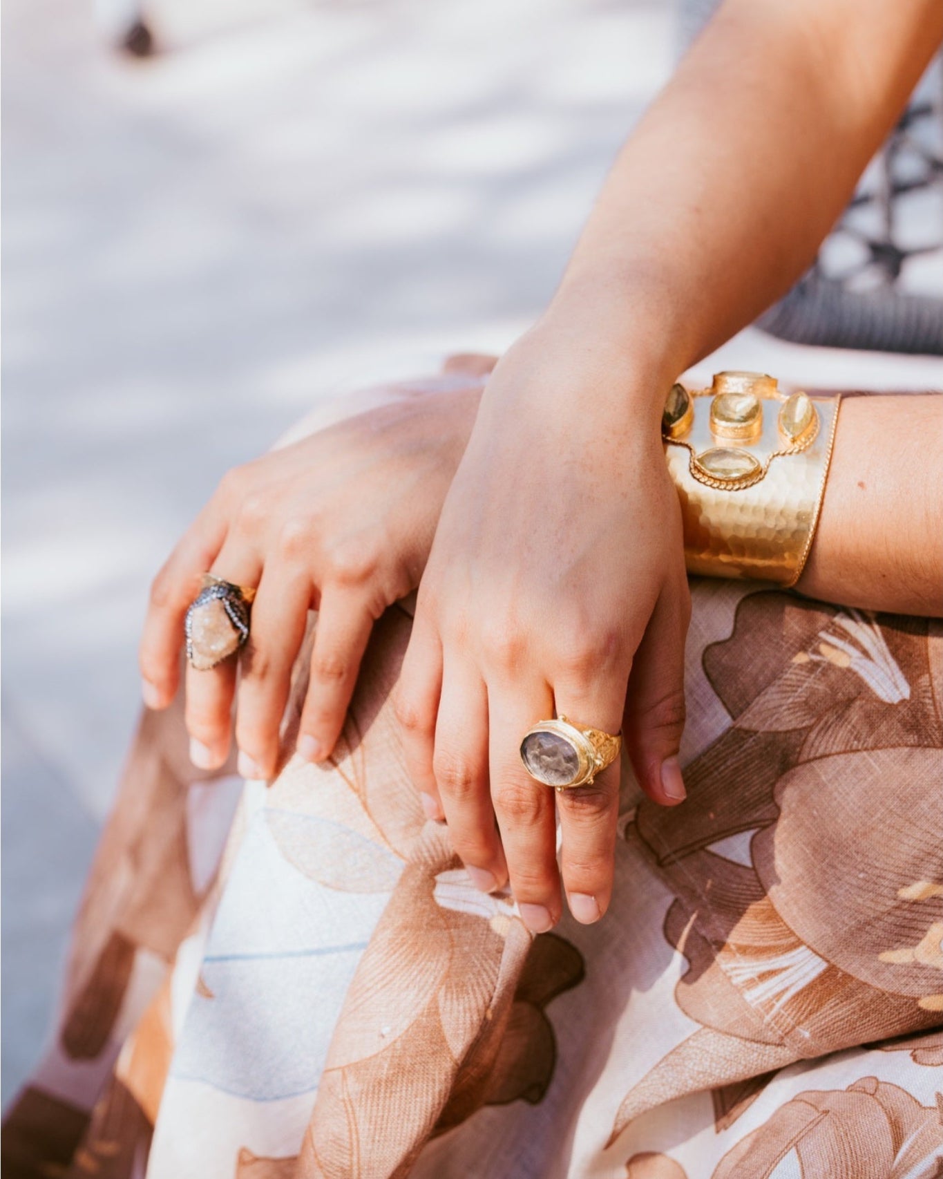 Golden Petal Power Cuff