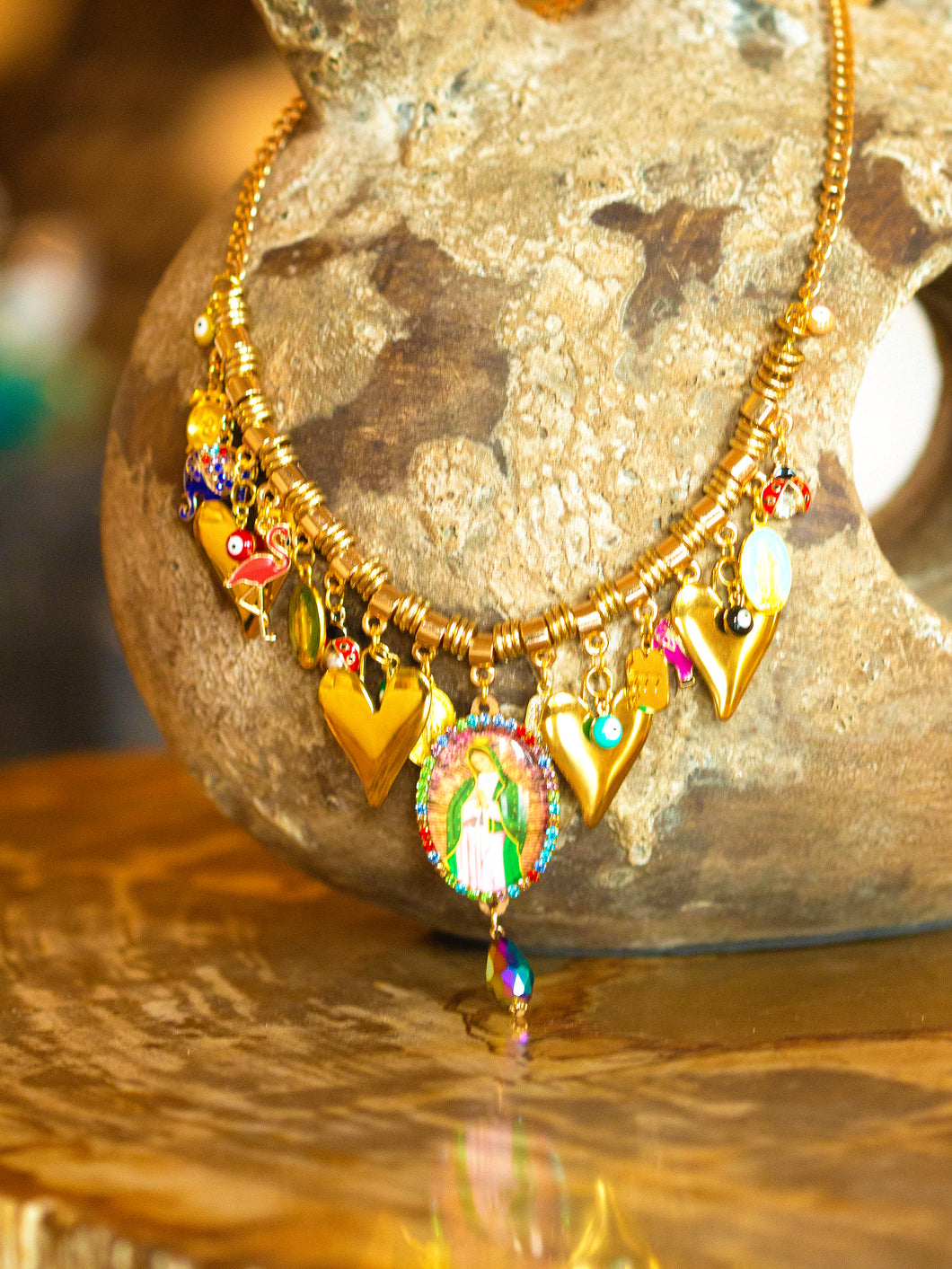 Virgin of Guadalupe Charm Necklace