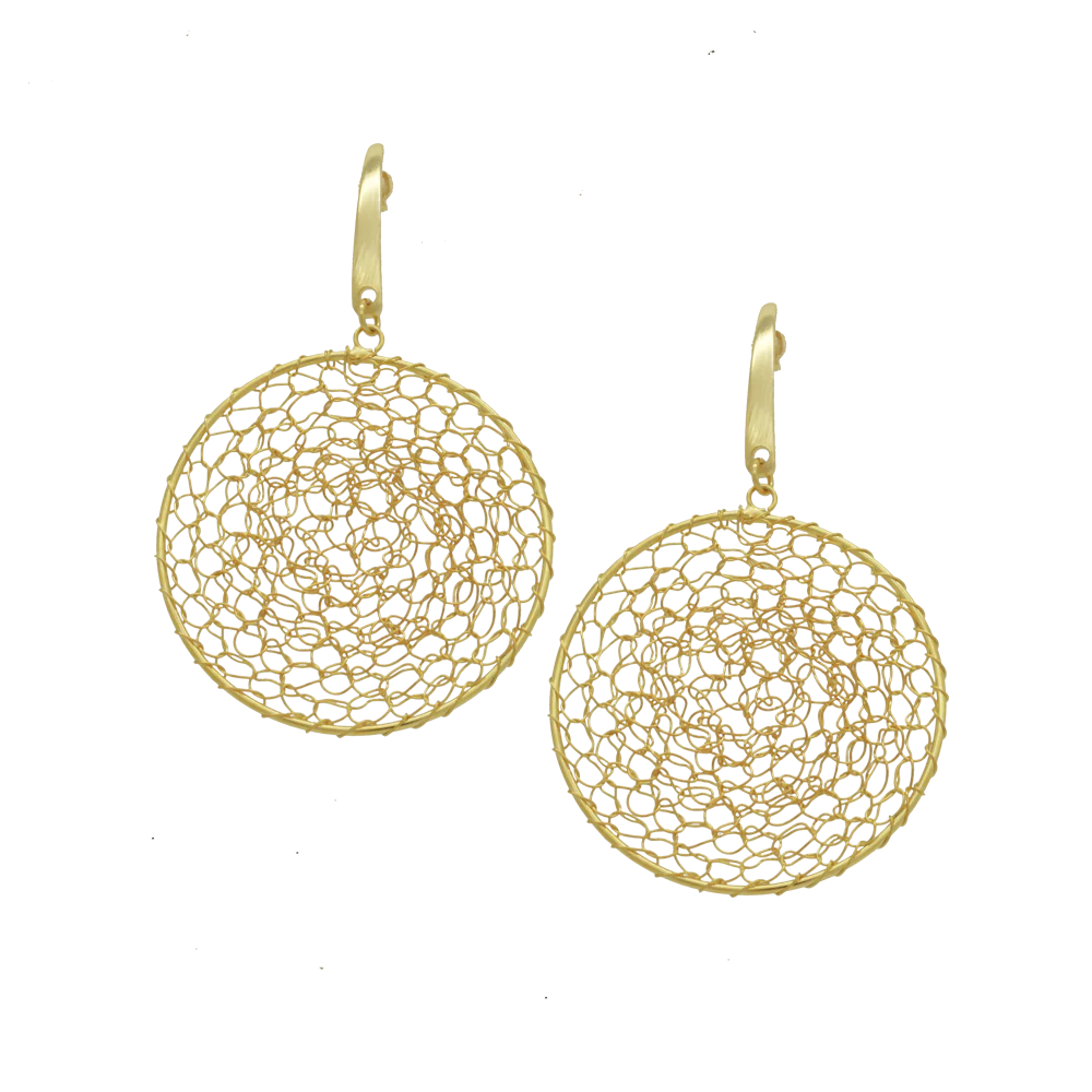 Golden Lace Mandala Hoops